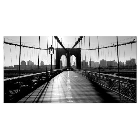 Designart - Dark Brooklyn Bridge